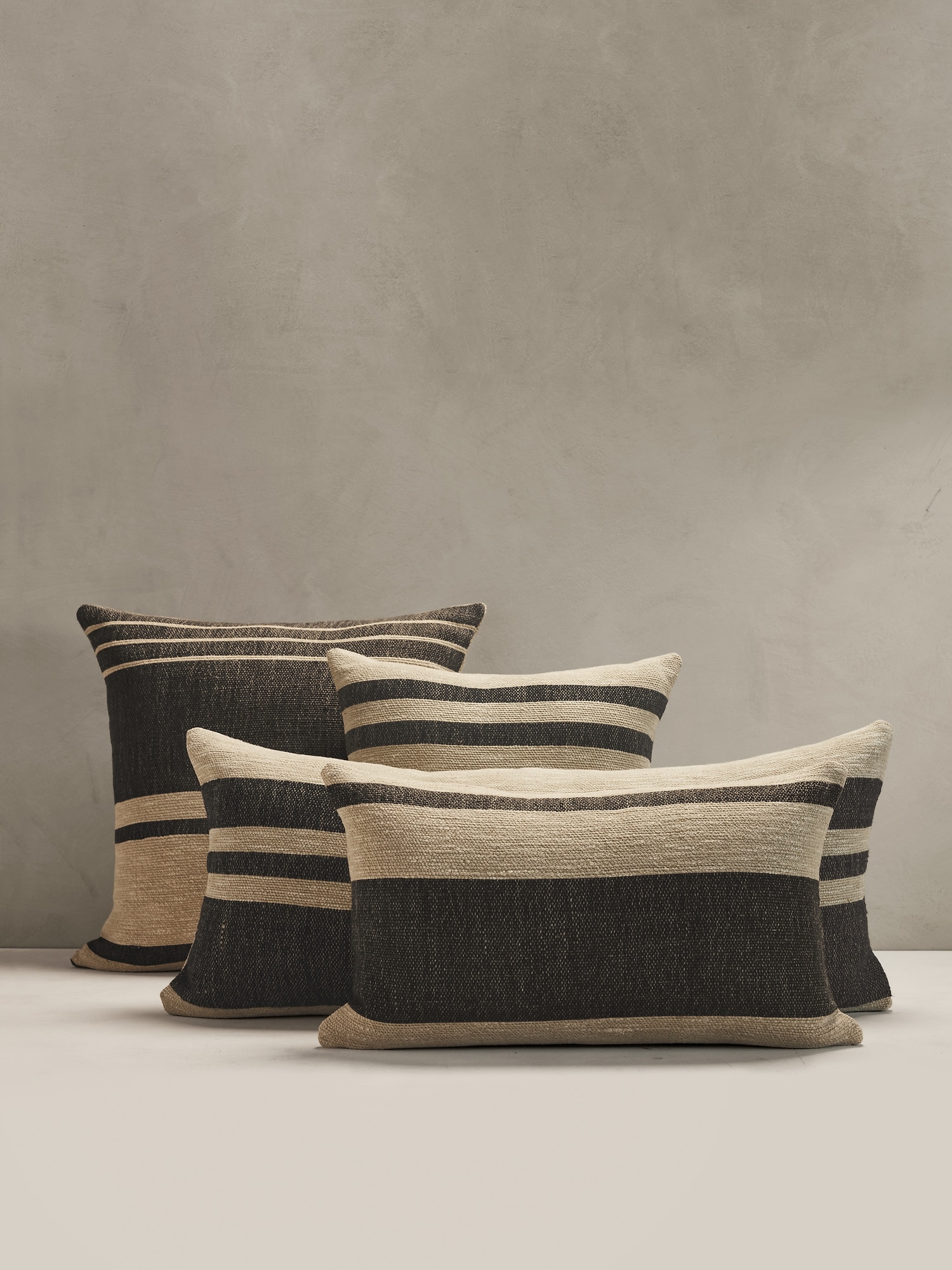 Hand-Woven Linen Stripe Pillow
