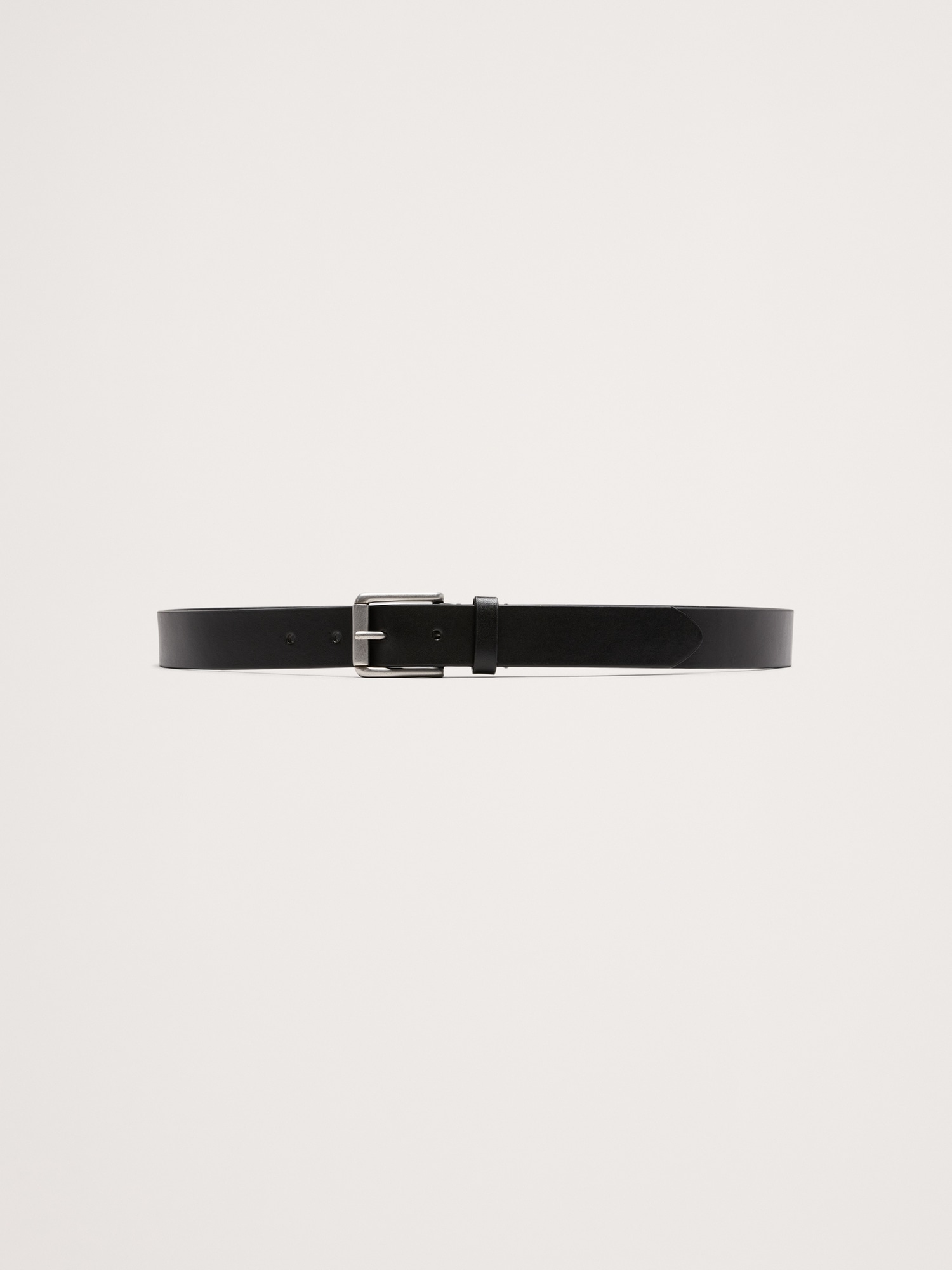 Leather Belt with Beveled Edges