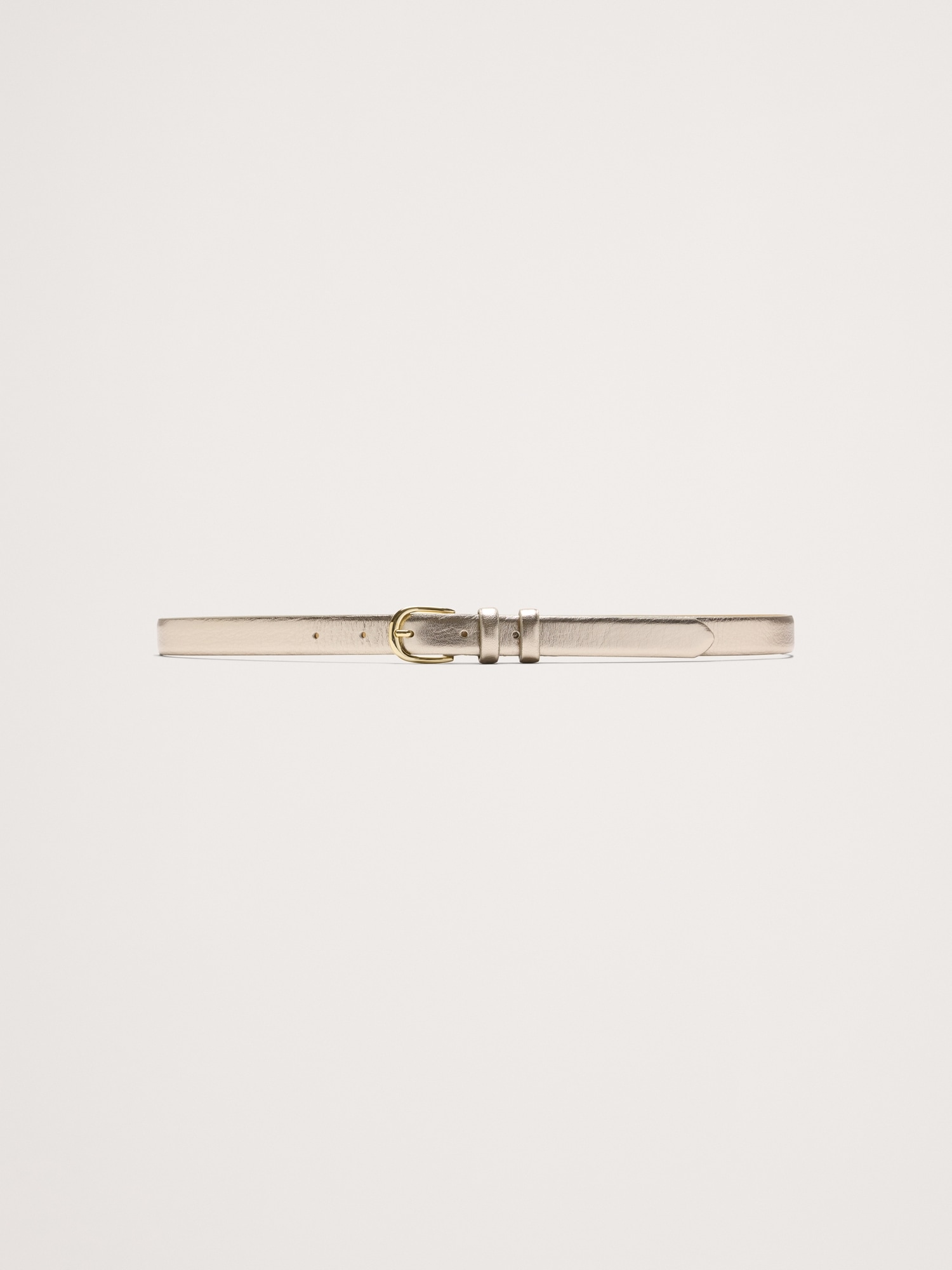 Slim Metallic Leather Belt